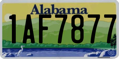 AL license plate 1AF7877