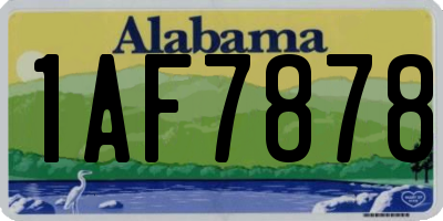 AL license plate 1AF7878