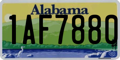 AL license plate 1AF7880