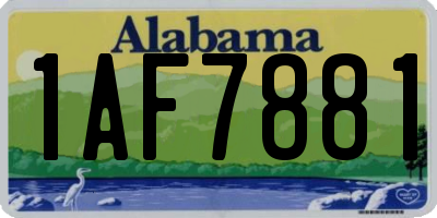 AL license plate 1AF7881