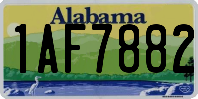 AL license plate 1AF7882