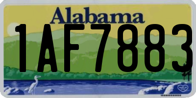 AL license plate 1AF7883