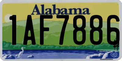 AL license plate 1AF7886