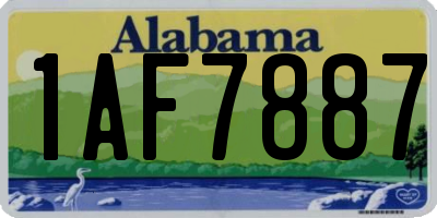 AL license plate 1AF7887