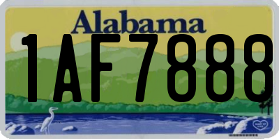 AL license plate 1AF7888