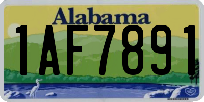 AL license plate 1AF7891