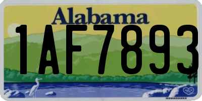 AL license plate 1AF7893