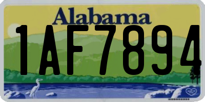AL license plate 1AF7894