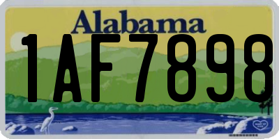 AL license plate 1AF7898