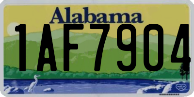 AL license plate 1AF7904