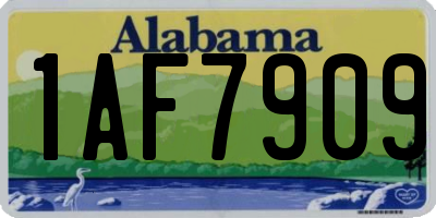 AL license plate 1AF7909