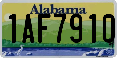 AL license plate 1AF7910