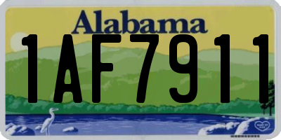 AL license plate 1AF7911