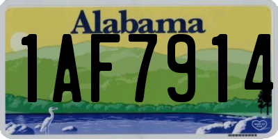 AL license plate 1AF7914