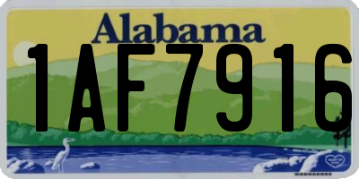 AL license plate 1AF7916