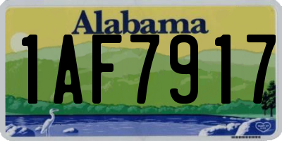 AL license plate 1AF7917