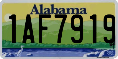 AL license plate 1AF7919