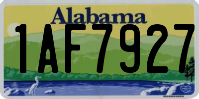 AL license plate 1AF7927