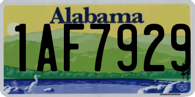 AL license plate 1AF7929