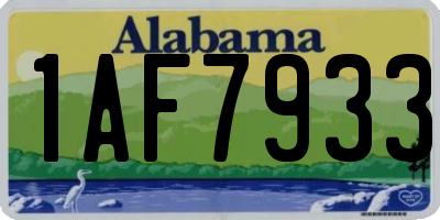 AL license plate 1AF7933