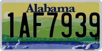 AL license plate 1AF7939