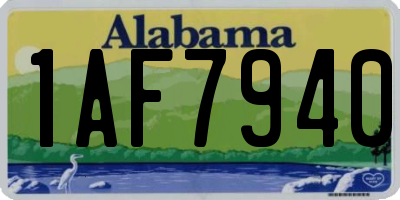 AL license plate 1AF7940