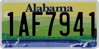 AL license plate 1AF7941