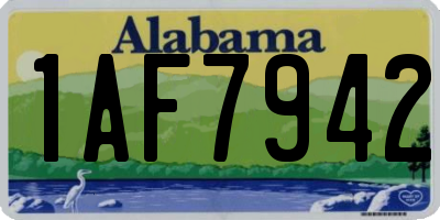 AL license plate 1AF7942