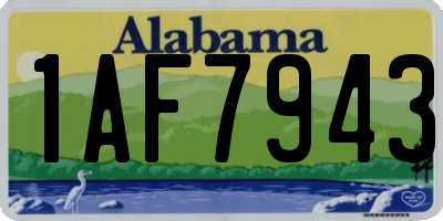 AL license plate 1AF7943