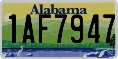 AL license plate 1AF7947