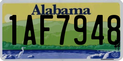 AL license plate 1AF7948