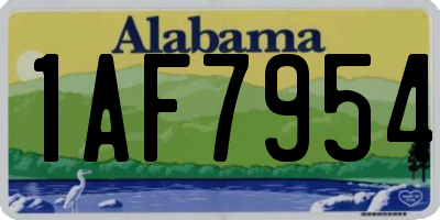 AL license plate 1AF7954