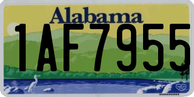 AL license plate 1AF7955