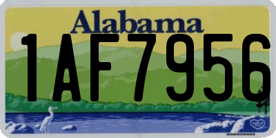 AL license plate 1AF7956