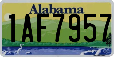 AL license plate 1AF7957