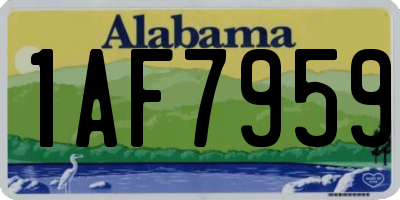 AL license plate 1AF7959