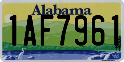 AL license plate 1AF7961