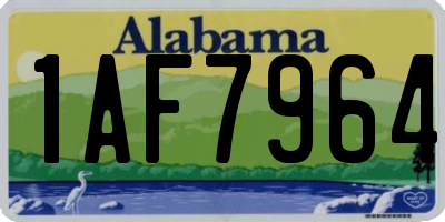 AL license plate 1AF7964