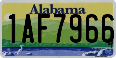 AL license plate 1AF7966