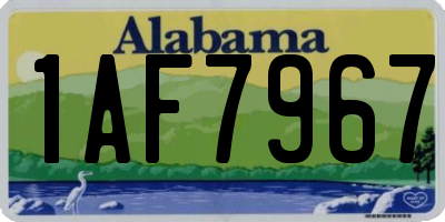 AL license plate 1AF7967