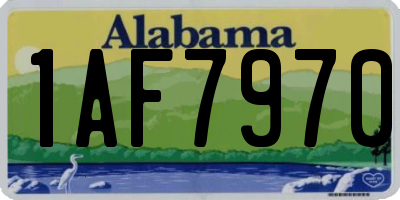 AL license plate 1AF7970