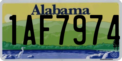 AL license plate 1AF7974