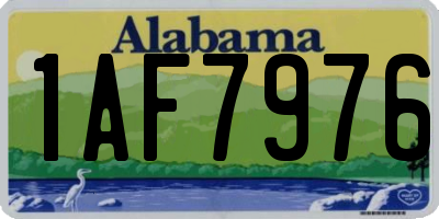 AL license plate 1AF7976