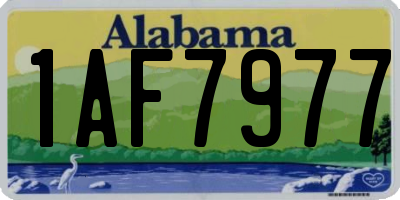 AL license plate 1AF7977
