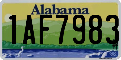 AL license plate 1AF7983