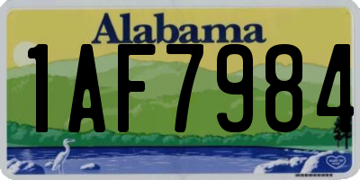 AL license plate 1AF7984