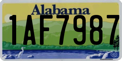 AL license plate 1AF7987
