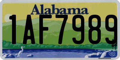 AL license plate 1AF7989