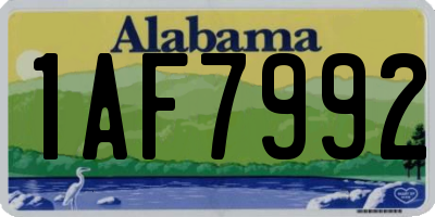 AL license plate 1AF7992