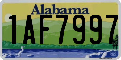 AL license plate 1AF7997